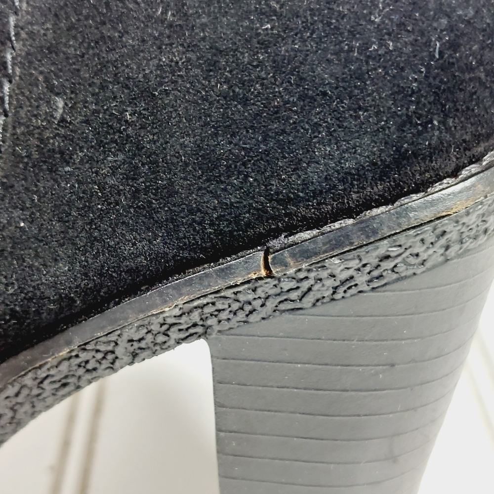 Envy Katima Black Suede Women's Tall Platform Heeled Boots I667 - Picture 13 of 14